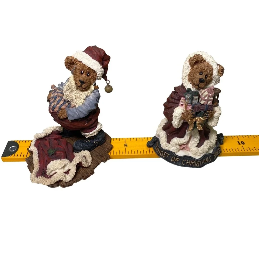Boyds Bears Bearstone‎ Christmas Figurines Santa Wannabe Ghost Christmas Present